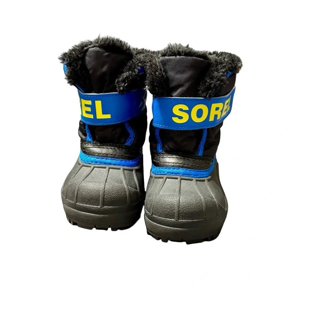 Sorel Snow Commander Kids Fur Lined Winter Snow Boots Size 6